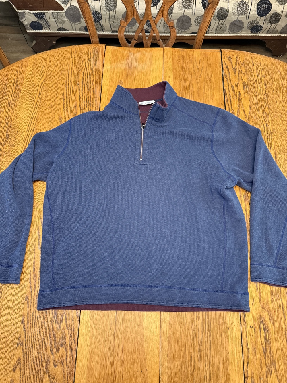 Tommy Bahama Sweater Mens Extra Large Reversible Quarter Zip Pullover Casual